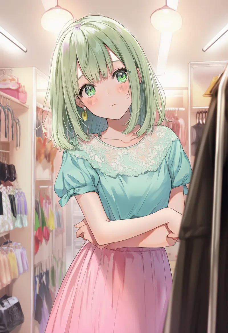 ブティックの店内のAIイラスト作例とプロンプト紹介