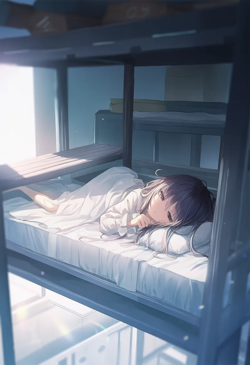 二段ベッドを再現したAIイラストとプロンプト