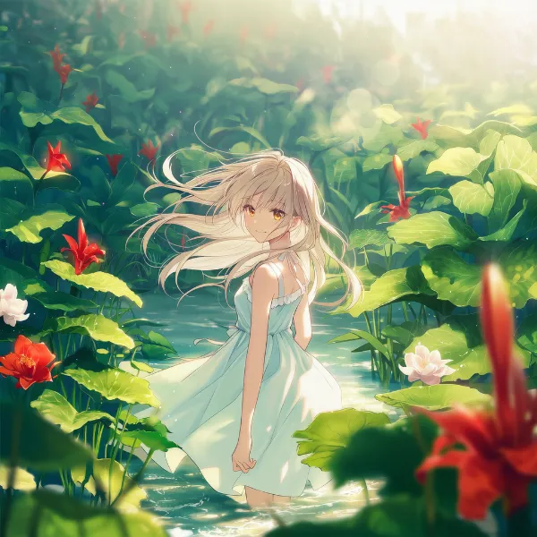 カンナのプロンプト紹介｜多年草の花・AIイラスト