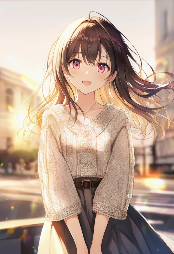 お嬢様ファッション|カシミヤ素材の服のプロンプトとAIイラスト