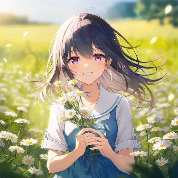 カモミールのプロンプト紹介｜野花・AIイラスト