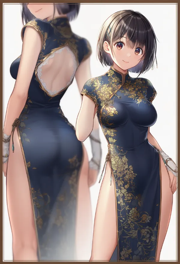 長袍（民族衣装）のプロンプト｜AIイラスト作例