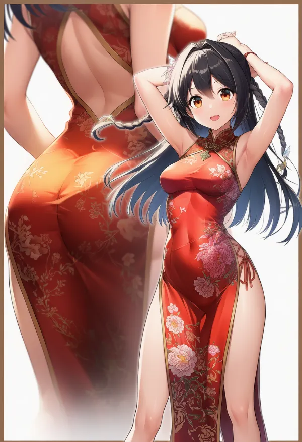 チャイナドレス（民族衣装）のプロンプト｜AIイラスト作例