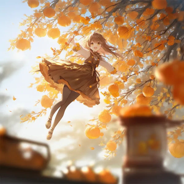 ホオズキのプロンプト紹介｜花のAIイラスト