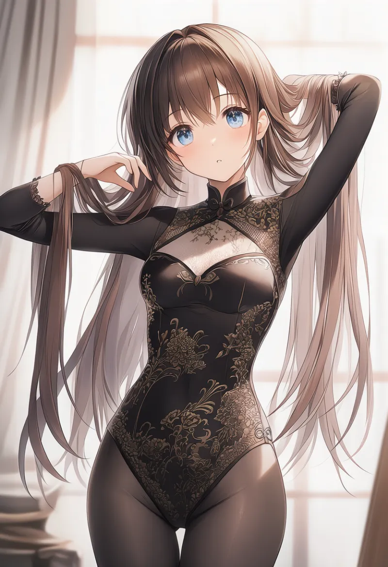 中華風スタイルのレオタードのAIイラスト｜プロンプト紹介