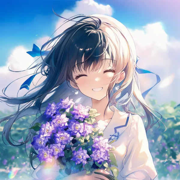 クレマチスのプロンプト紹介｜つる性植物の花・AIイラスト