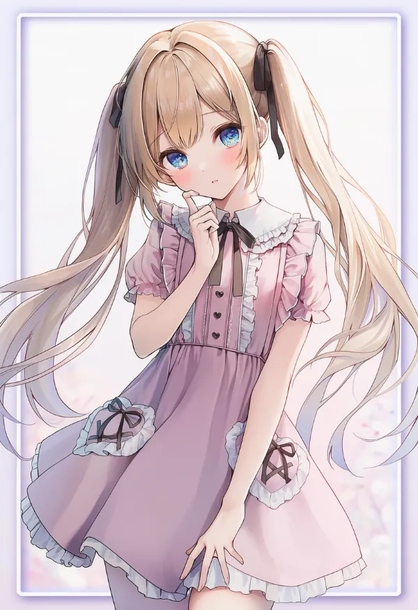 ハート型モチーフの服｜ゆめかわいいコーデのモチーフのプロンプト（AIイラスト）