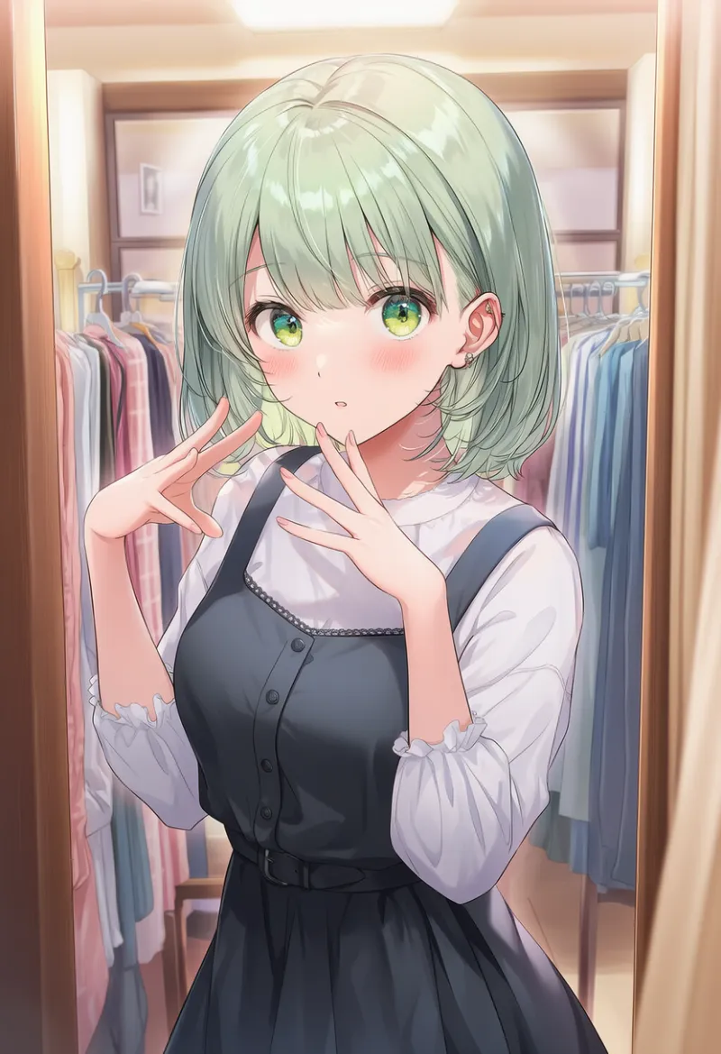 服屋の店内のAIイラスト作例とプロンプト紹介