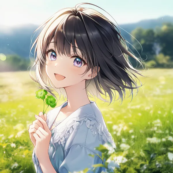 クローバーのプロンプト紹介｜野花・AIイラスト