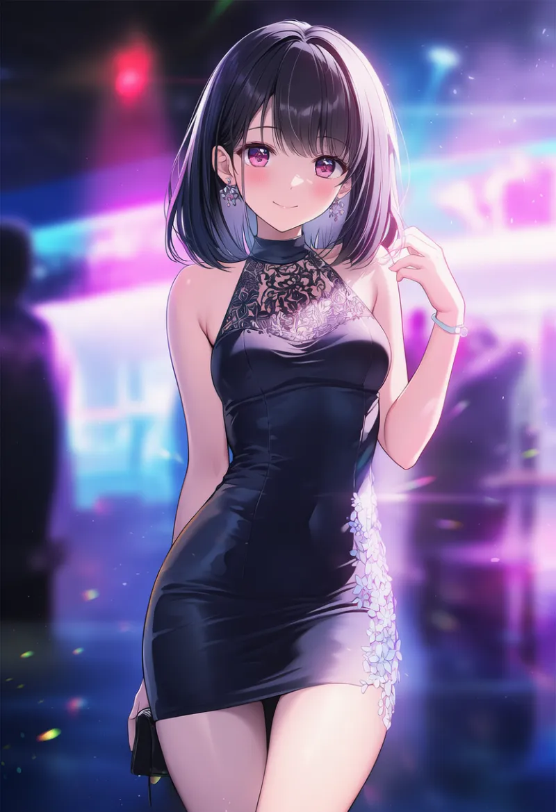 カクテルドレスのプロンプトとAIイラスト作例