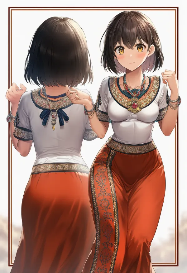 コロンビアの民族衣装のプロンプト｜AIイラスト作例