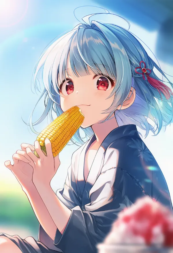 とうもろこしのAIイラスト｜プロンプト紹介
