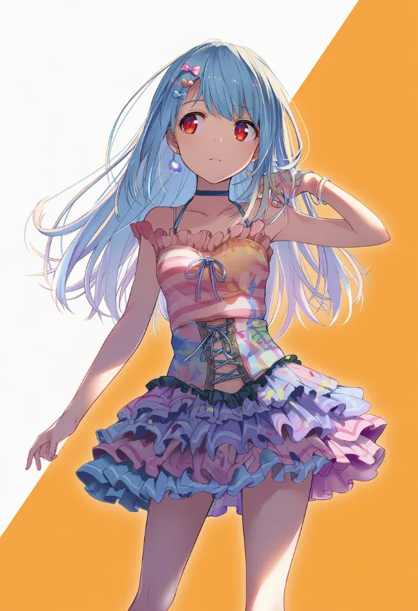 クロスレース服|デコラファッション用のプロンプトとAIイラスト