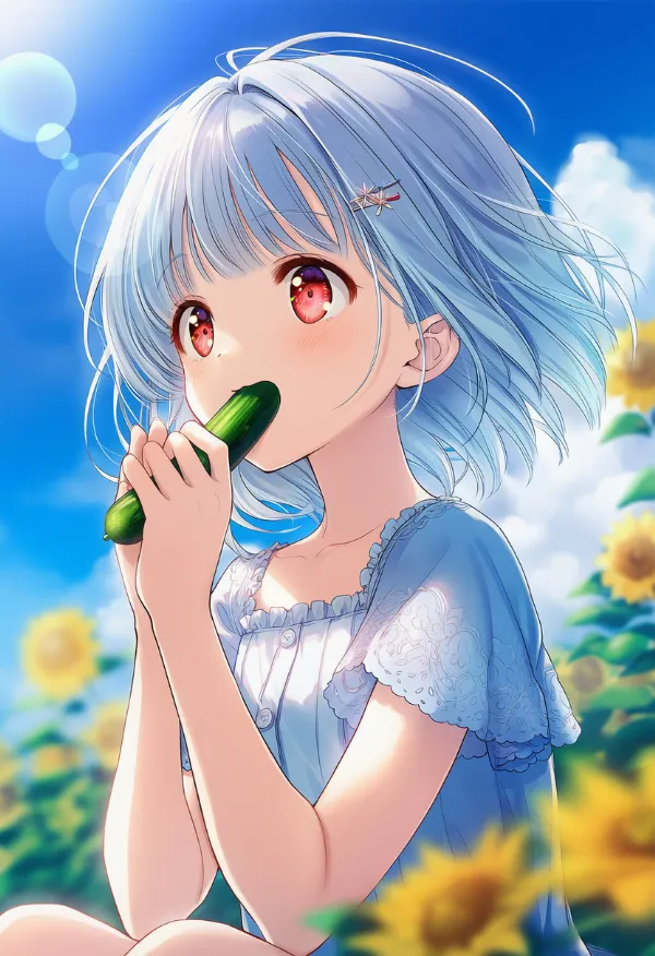 きゅうりのAIイラスト｜プロンプト紹介