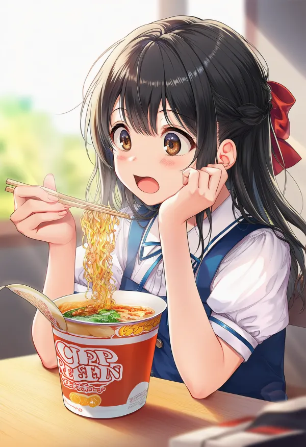 インスタントラーメンのAIイラスト｜プロンプト紹介