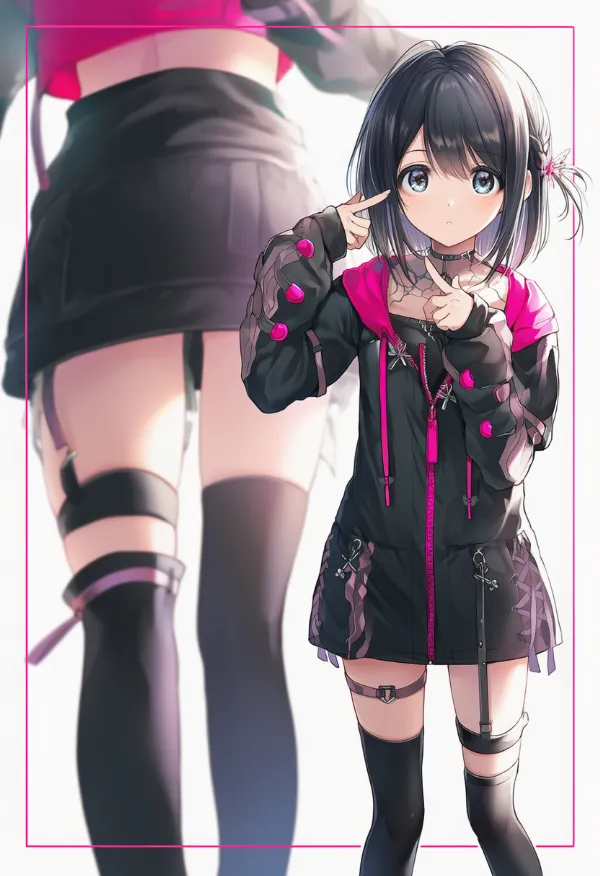 サイバーゴスファッションの服装プロンプト|AIイラスト