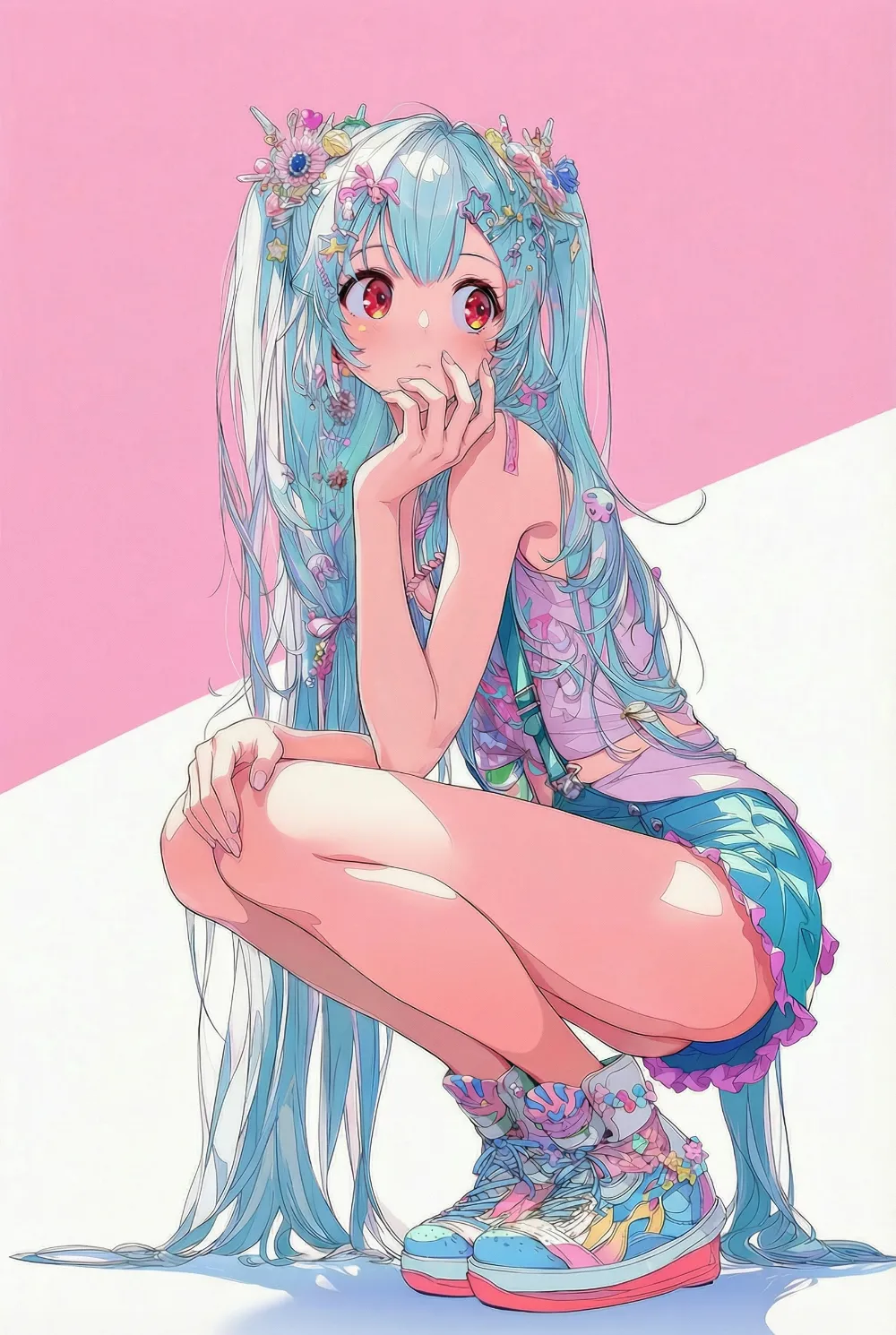 デコラファッション(Decora fashion)のAIイラスト作例-1