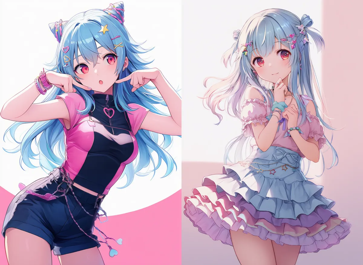 デコラファッションをAIで再現するプロンプトとAIイラスト作例