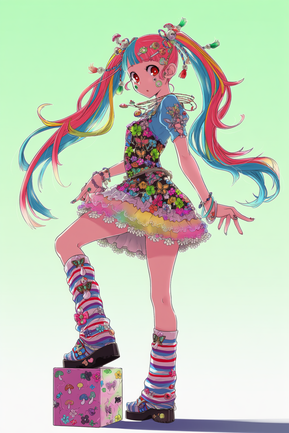 デコラファッション(Decora fashion)のAIイラスト|キアロスクーロを活用した作例-3