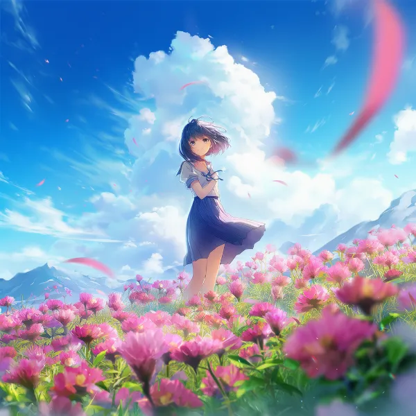 ダイアンサスのプロンプト紹介｜多年草の花・AIイラスト