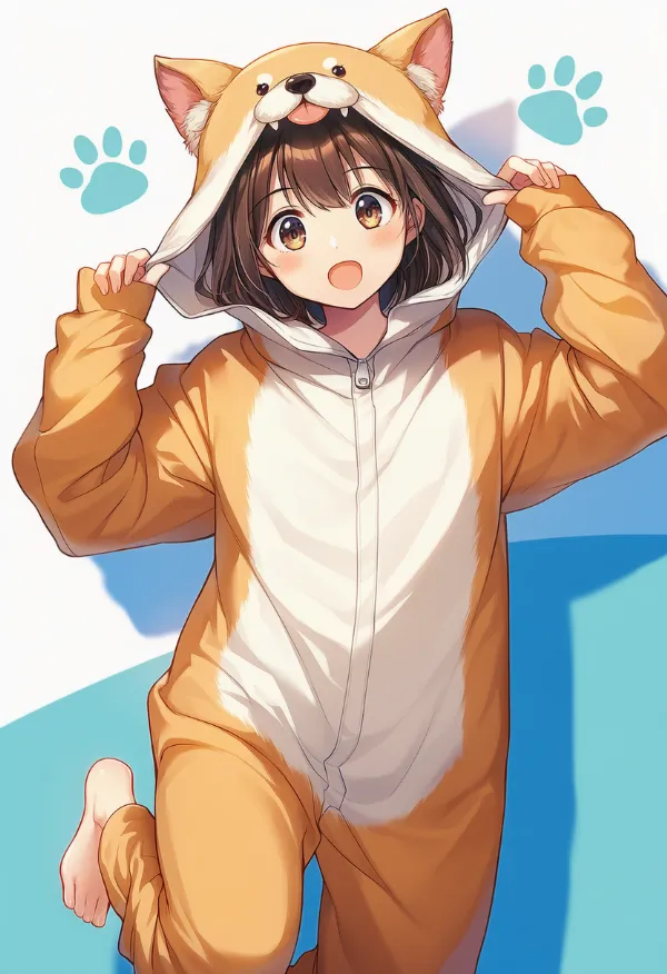 犬の動物コスプレのプロンプト｜AIイラスト