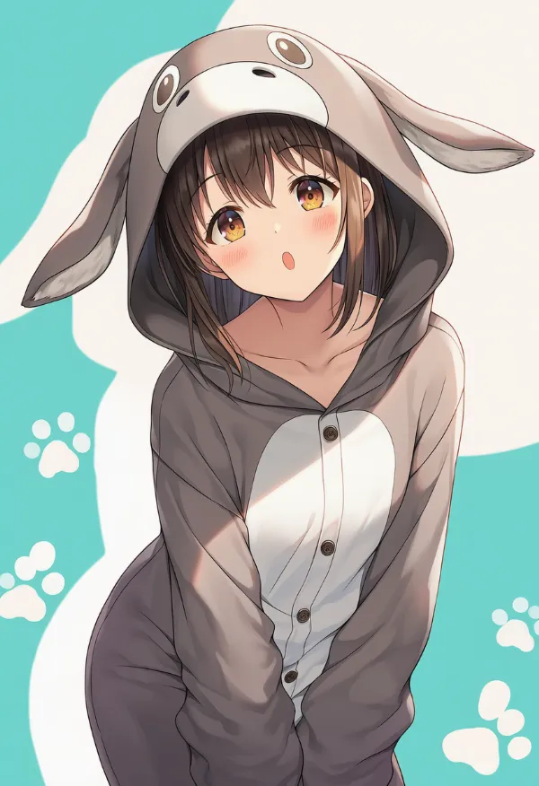 ロバの動物コスプレのプロンプト｜AIイラスト