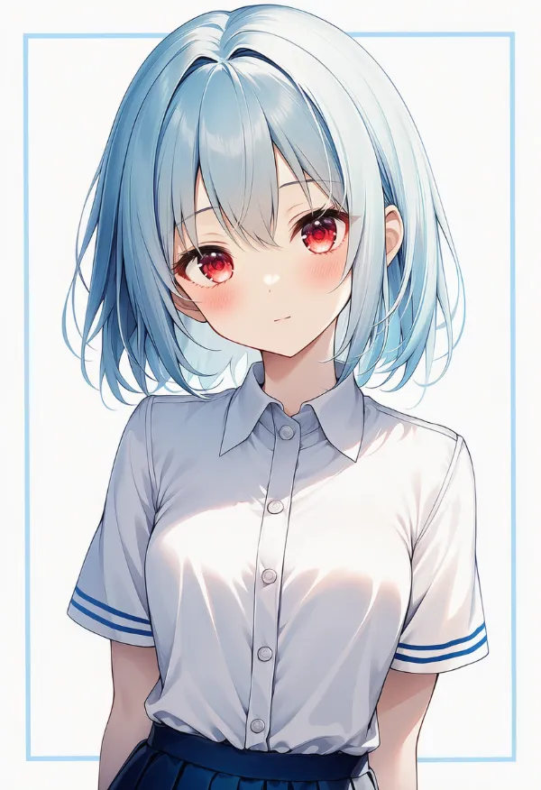 二本の縦縞模様の服プロンプト｜AIイラスト