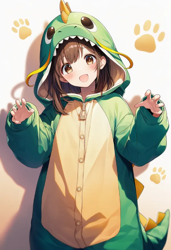 ドラゴンの動物コスプレのプロンプト｜AIイラスト