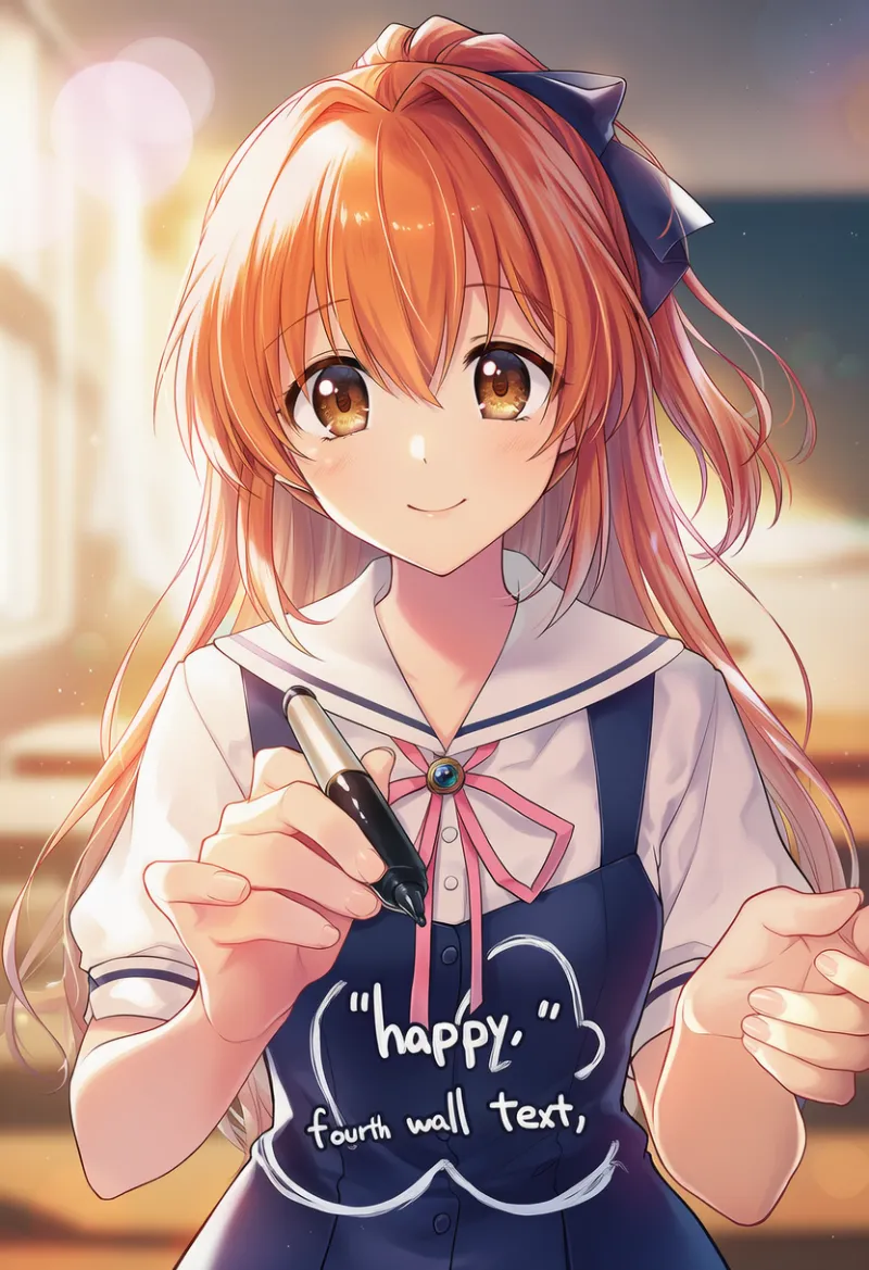 第四の壁に描く:drawing on fourth wall|AIイラスト用プロンプト