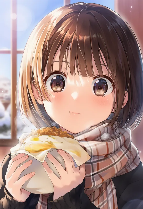 口の形、唇をすぼめて一方の頬をぷくっと膨らませた形のAIイラスト|プロンプト紹介