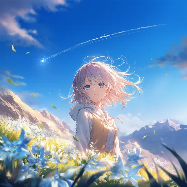 エーデルワイスのプロンプト紹介｜野花・AIイラスト