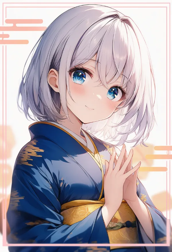 霞柄の服プロンプト｜AIイラスト