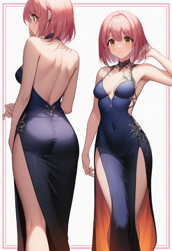 イブニングガウンの服装プロンプト|AIイラスト