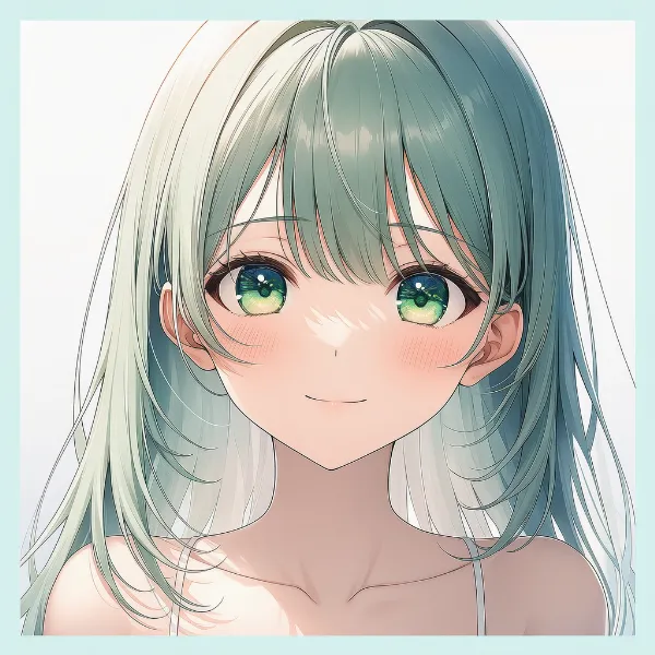 耳だしヘア|横型プロンプト