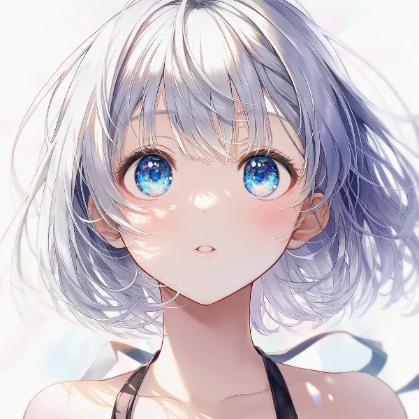 牙前髪|髪型プロンプト