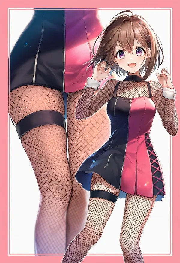 フィッシュネットボディストッキングの服装プロンプト|AIイラスト