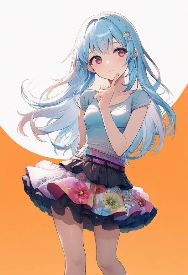 花柄プリントの服|デコラファッション用のプロンプトとAIイラスト