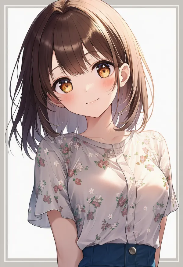 花柄の服プロンプト｜AIイラスト