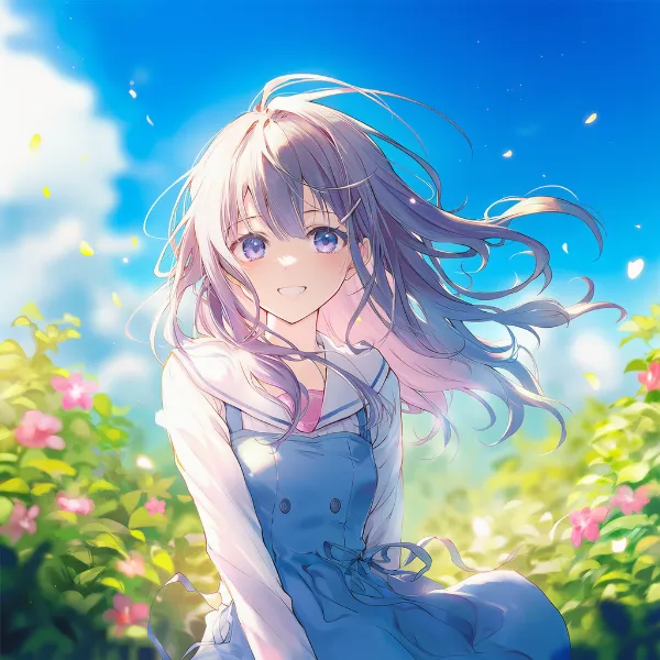 花の茂みのプロンプト紹介｜植物のAIイラスト