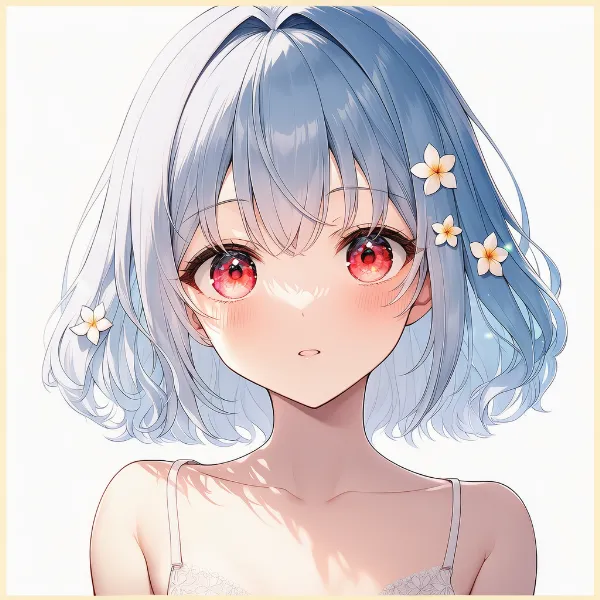 フラワーシェイプヘア|髪型プロンプト