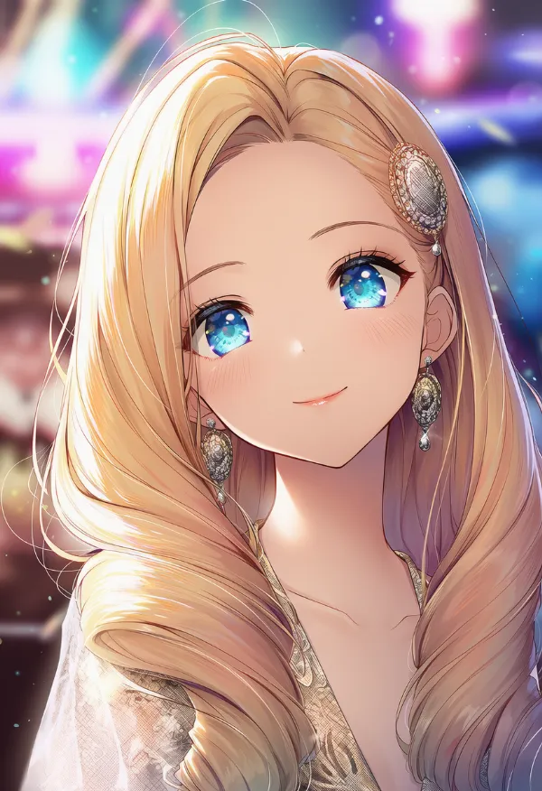 ふんわりした髪型のプロンプト｜キャバ嬢の髪型のAIイラスト作例