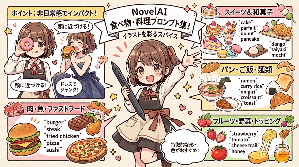 食べ物・料理のプロンプト集【NovelAI】