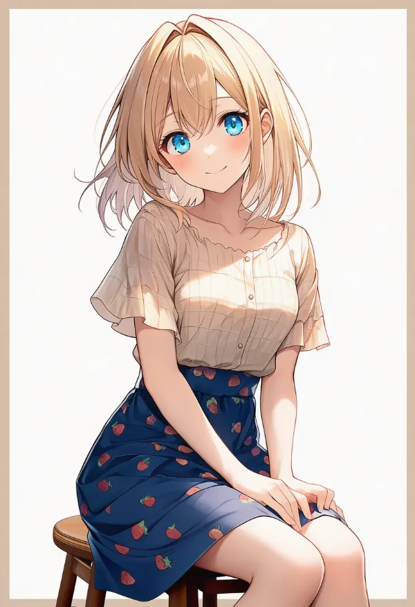 食べ物柄の服プロンプト｜AIイラスト