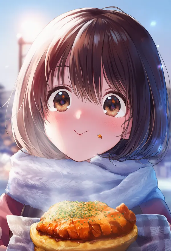 食べてて気持ちよさそうな悶絶顔シーンのAIイラスト|プロンプト紹介