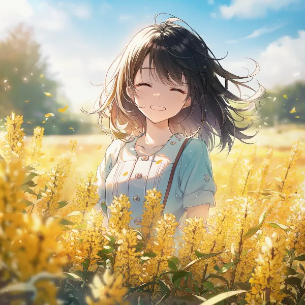 レンギョウのプロンプト紹介｜植物のAIイラスト