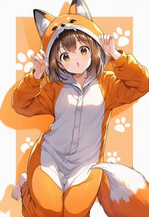 キツネの動物コスプレのプロンプト｜AIイラスト