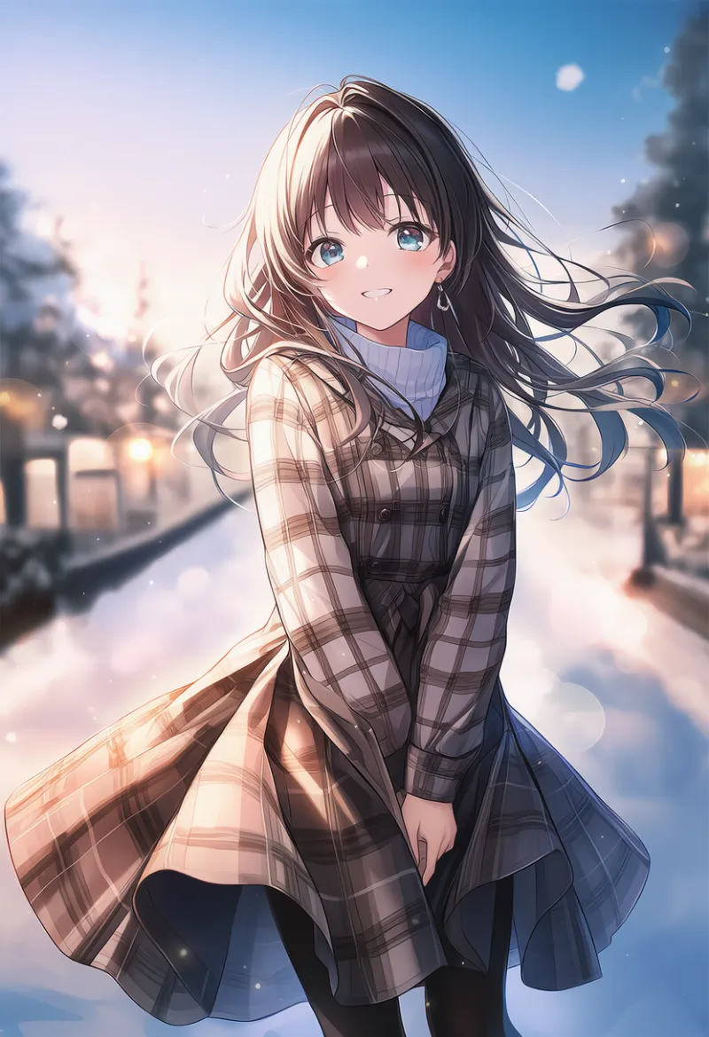 お嬢様ファッションのAIイラスト作例-2