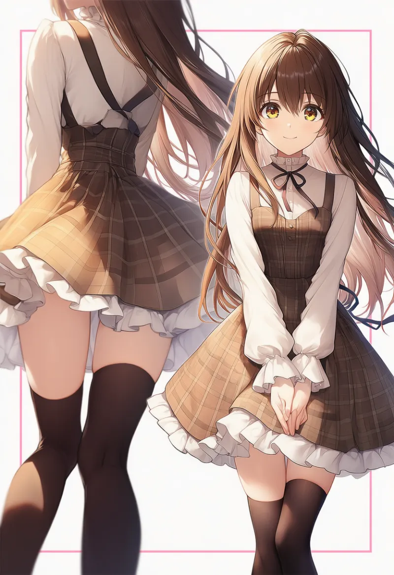 フレンチガーリー系お嬢様ファッションのプロンプトとAIイラスト