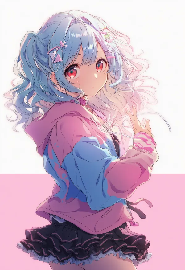 フリル付きスカート|デコラファッション用のプロンプトとAIイラスト