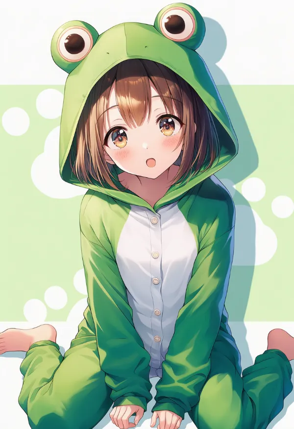 カエルの動物コスプレのプロンプト｜AIイラスト